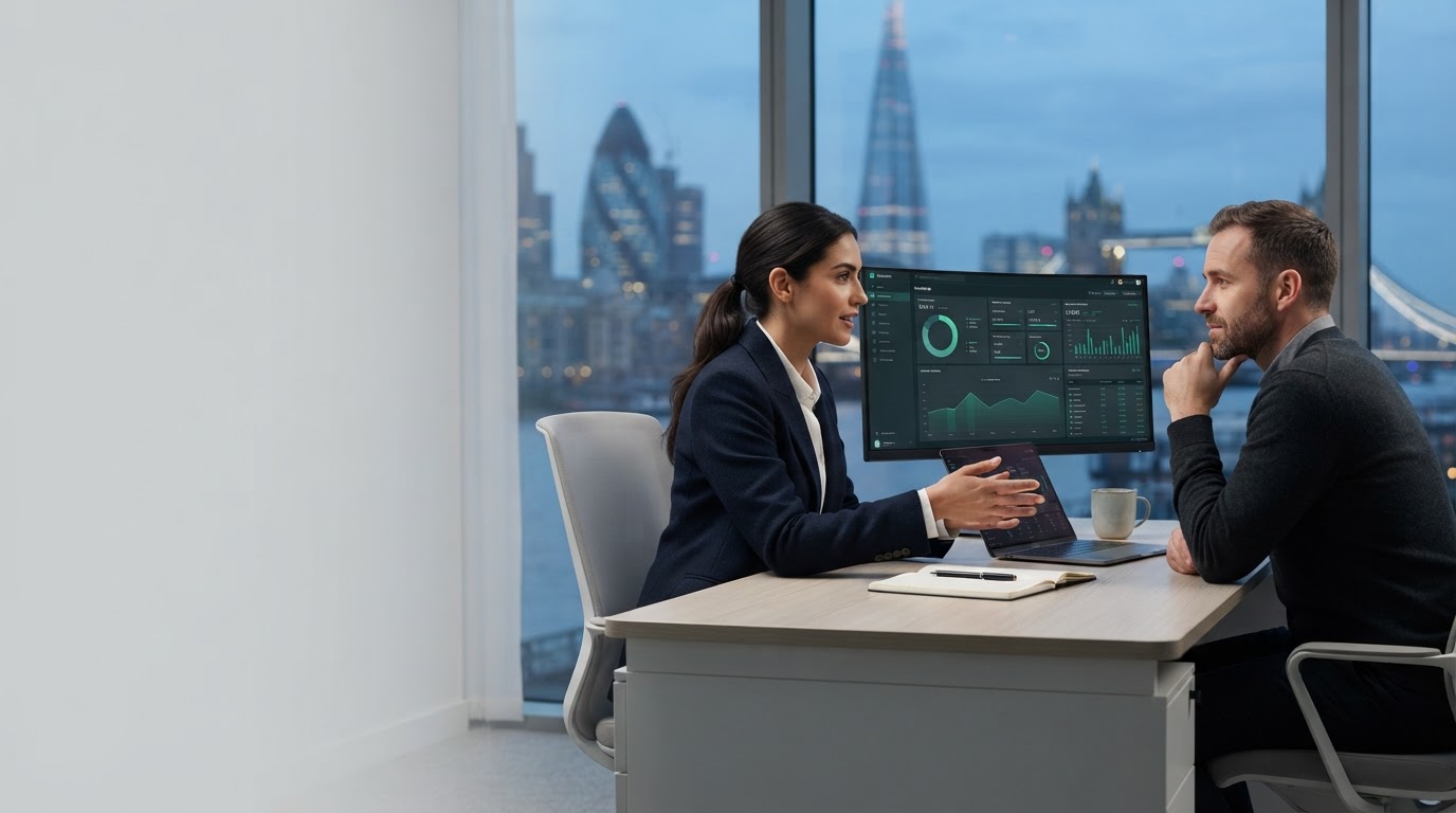 System 75 predictive analytics dashboard displayed alongside daily performance reporting